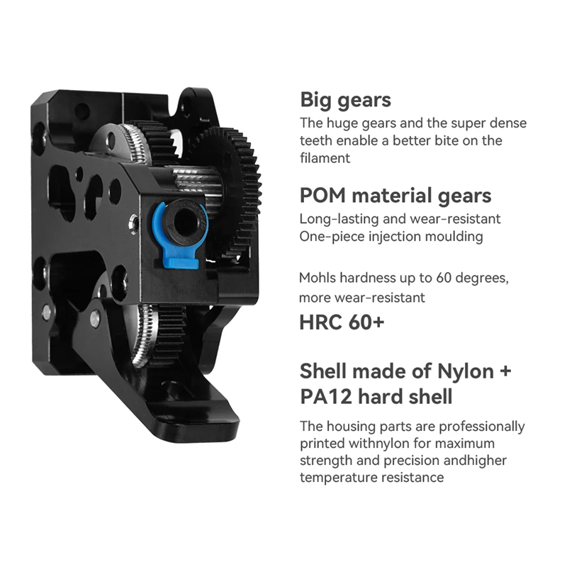 HGX LITE Dual Gear Hard Steel  - đánh giá và giá Direct Drive Dual Gear Extruder High Speed