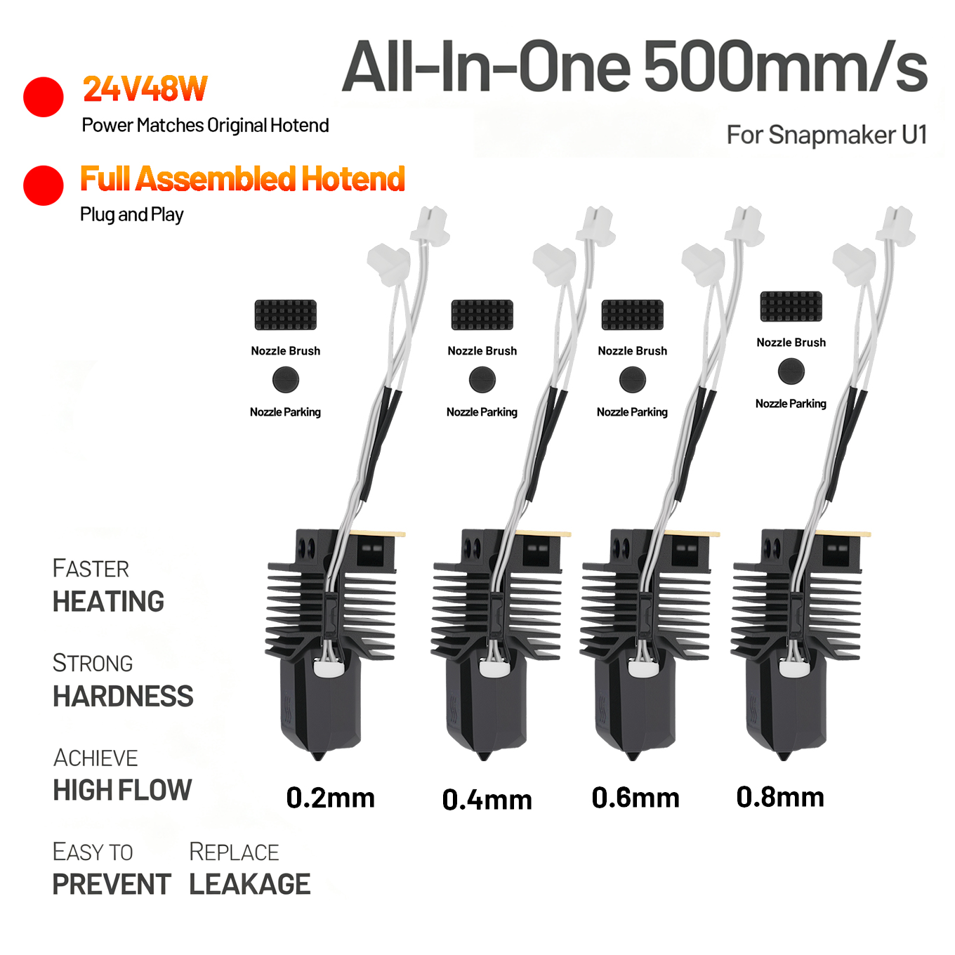 Hotend For Snapmaker U1 24V 48 - đánh giá và giá High Flow Ceramic Hotend