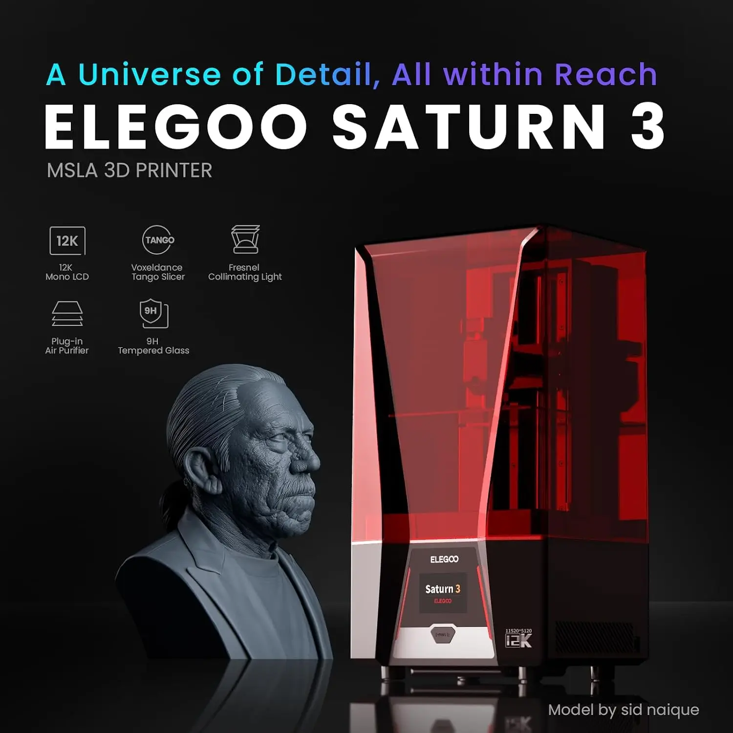 Saturn 3 MSLA 12K 3D Printer | - đánh giá và giá 12K Monochrome Lcd Resin 3D Printer