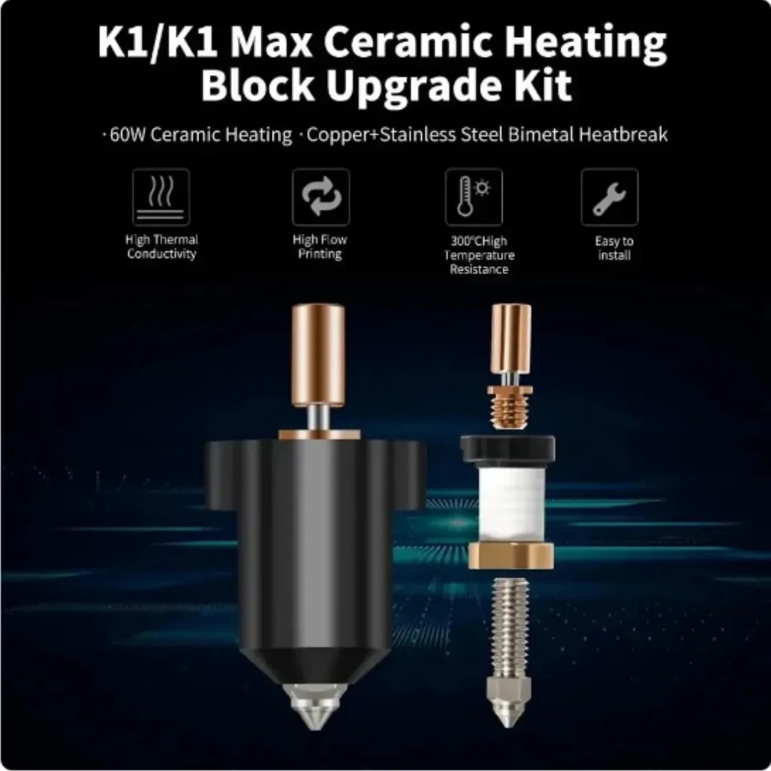 For Creality K1 / K1 Max Hoten - đánh giá và giá High Flow Ceramic Hotend